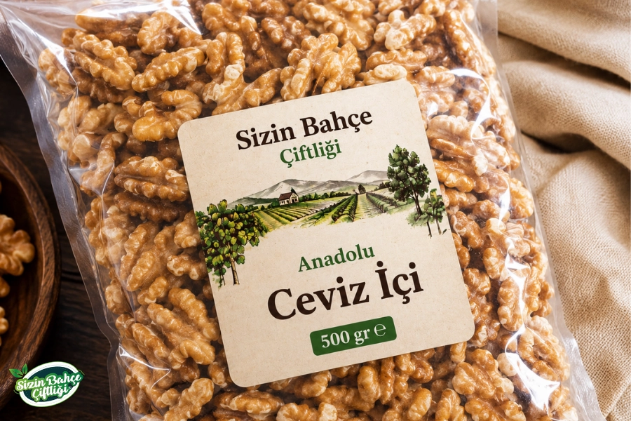Sizin Bahçe Çiftliği Anadolu Ceviz İçi 500 gr.