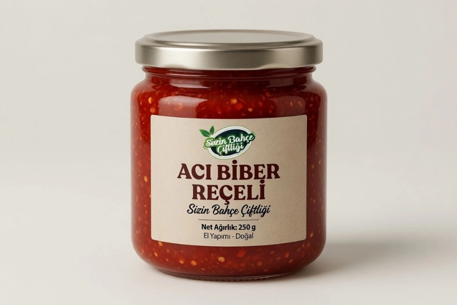 Sizin Bahçe Çiftliği Acı Biber Reçeli 250 gr.