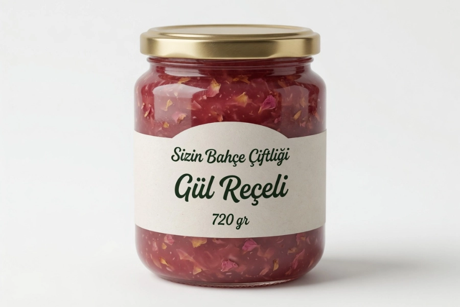 Sizin Bahçe Çiftliği Gül Reçeli 720 gr.