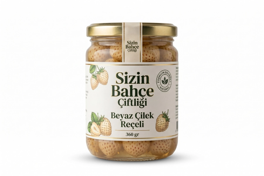 Beyaz Çilek (Pineberry) Reçeli 360 gr.
