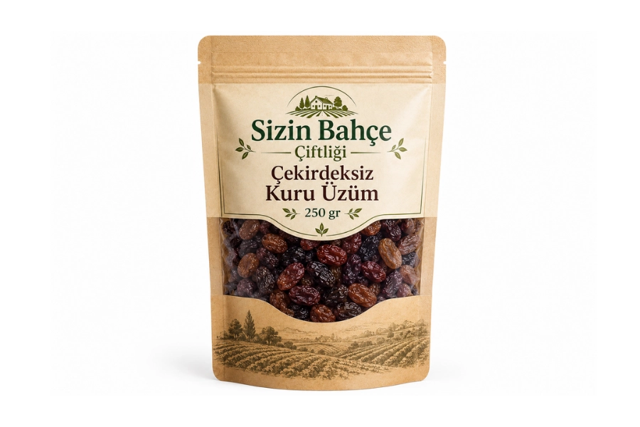 Sizin Bahçe Çiftliği Çekirdeksiz Kuru Üzüm 250 gr.