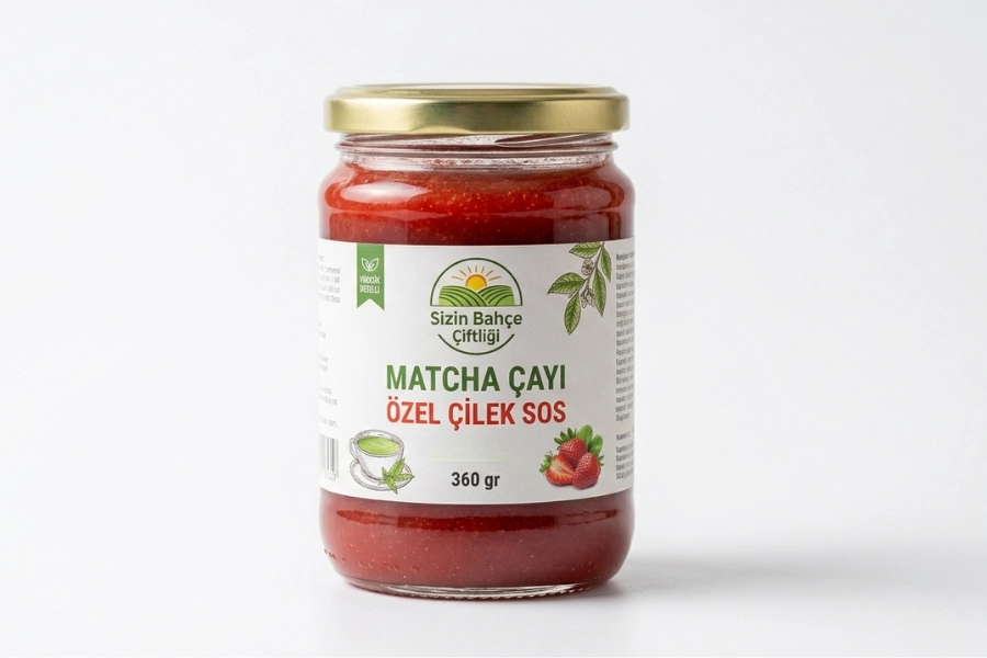 Matcha Çayı Özel Çilek Sosu 360 Gr