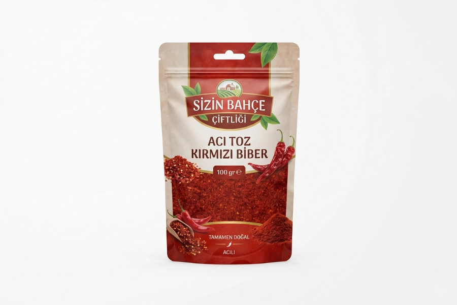Sizin Bahçe Çiftliği Acı Toz Kırmızı Biber 100 gr.