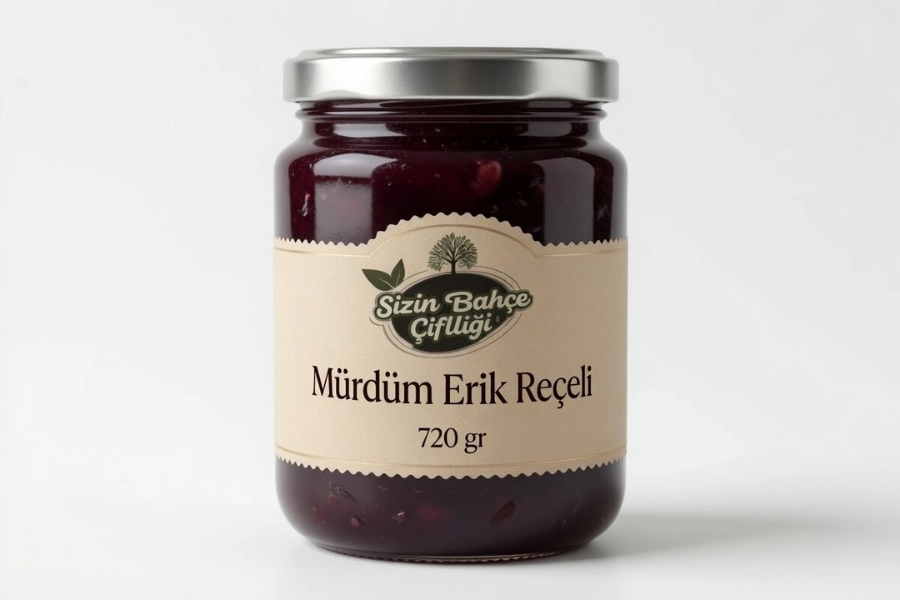 Sizin Bahçe Çiftliği Mürdüm Erik  Reçeli 720 gr.