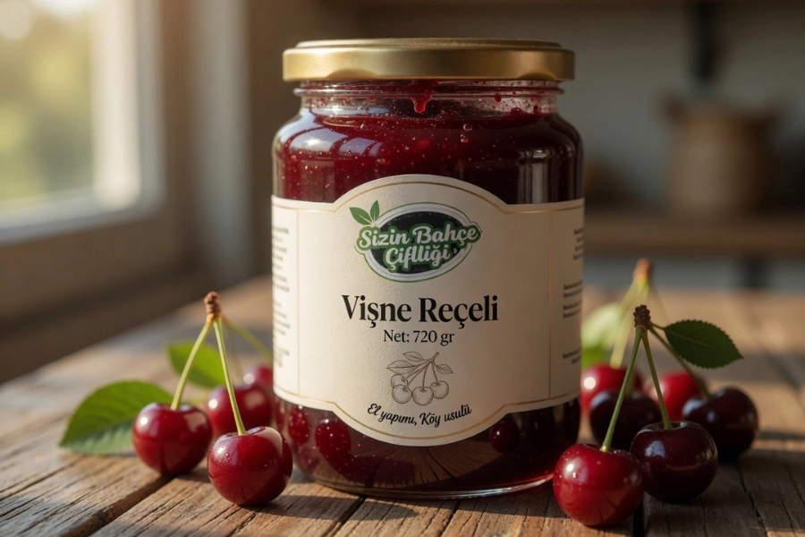 Sizin Bahçe Çiftliği Vişne Reçeli 720 gr.