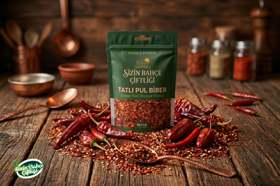 Sizin Bahçe Çiftliği Tatlı Pul Biber 100 gr.