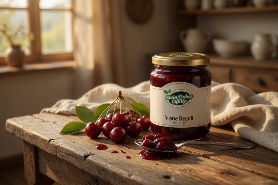 Sizin Bahçe Çiftliği Vişne Reçeli 720 gr.