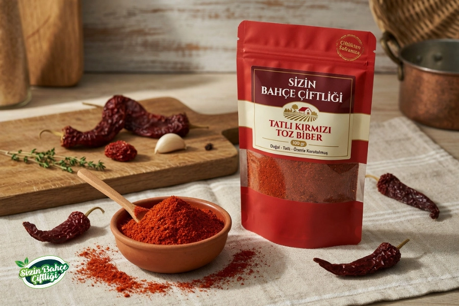 Sizin Bahçe Çiftliği Tatlı Toz Kırmızı Biber 100 gr.