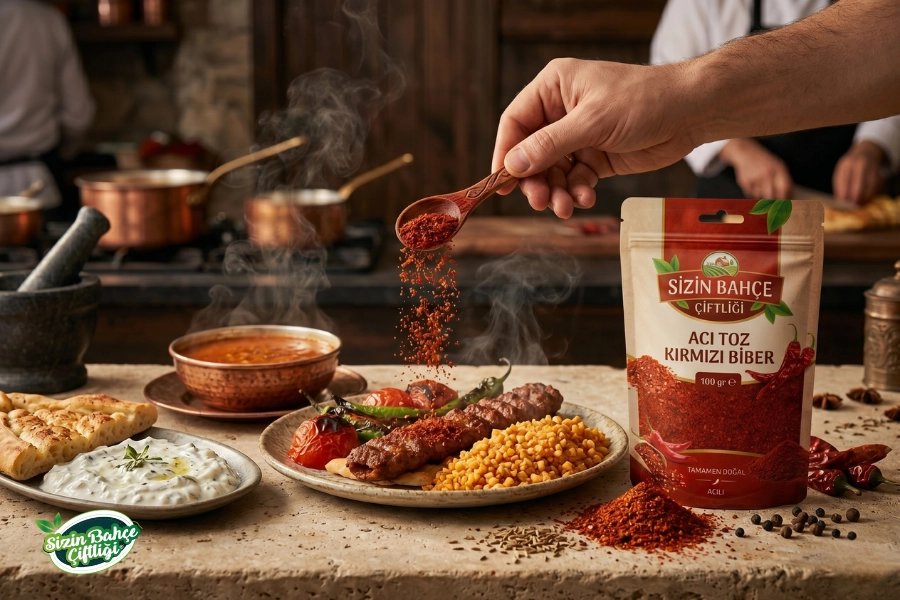 Sizin Bahçe Çiftliği Acı Toz Kırmızı Biber 100 gr.