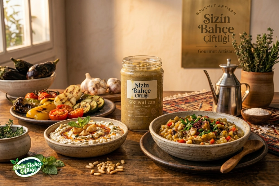Sizin Bahçe Çiftliği Közlenmiş Patlıcan 400 Gr.