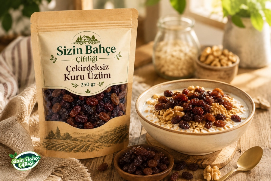 Sizin Bahçe Çiftliği Çekirdeksiz Kuru Üzüm 250 gr.