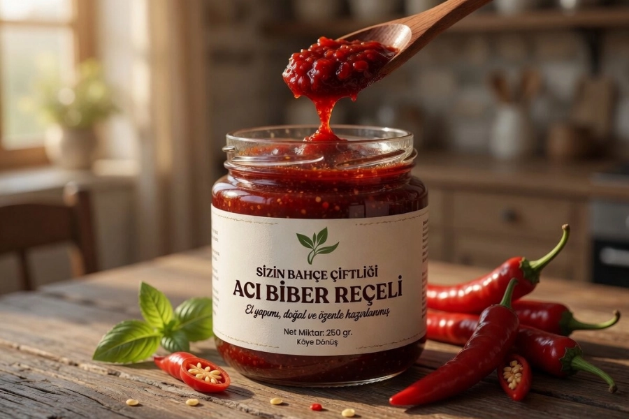 Sizin Bahçe Çiftliği Acı Biber Reçeli 250 gr.