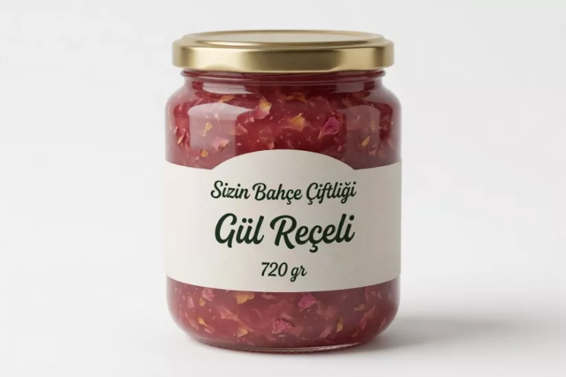 Sizin Bahçe Çiftliği Gül Reçeli 720 gr.