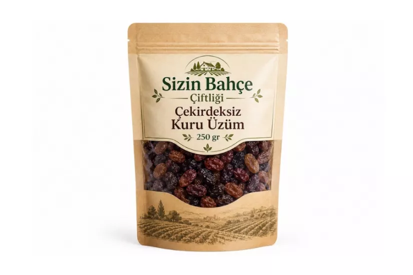 Sizin Bahçe Çiftliği Çekirdeksiz Kuru Üzüm 250 gr.