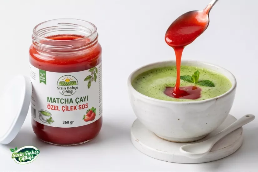 Matcha Çayı Özel Çilek Sos | Doğal ve Katkısız